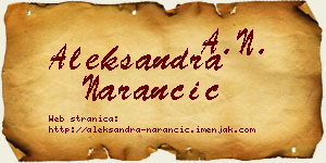 Aleksandra Narančić vizit kartica